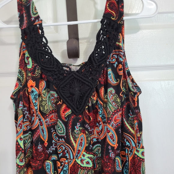 (1340) Croft and Barrow  Woman's Sun Dress, Size: Medium Color: Paisley - Picture 6 of 14